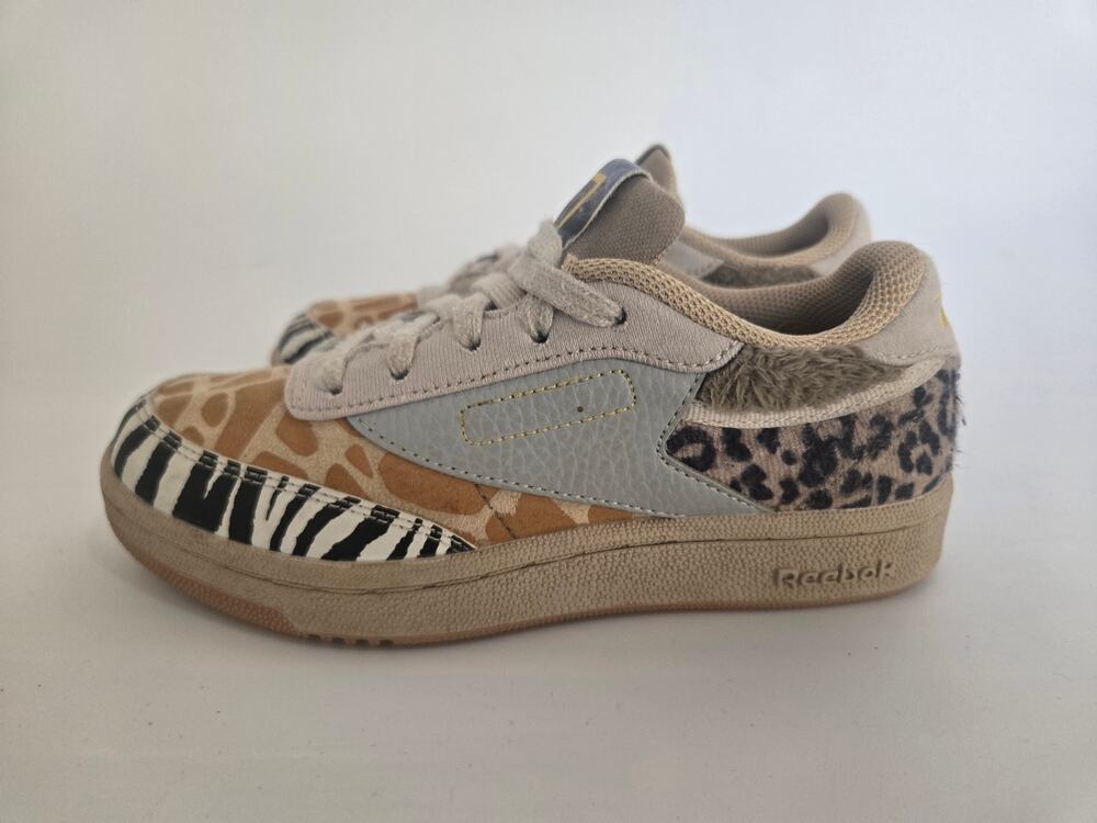 Reebok Club C National Geographic Animal Print Kids 1Y GY2067 Sneakers Excellent